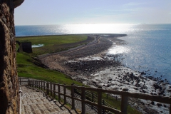 Insel Lindisfarne, Drehort des Films "Wenn Katelbach kommt" von Roman Polanski.